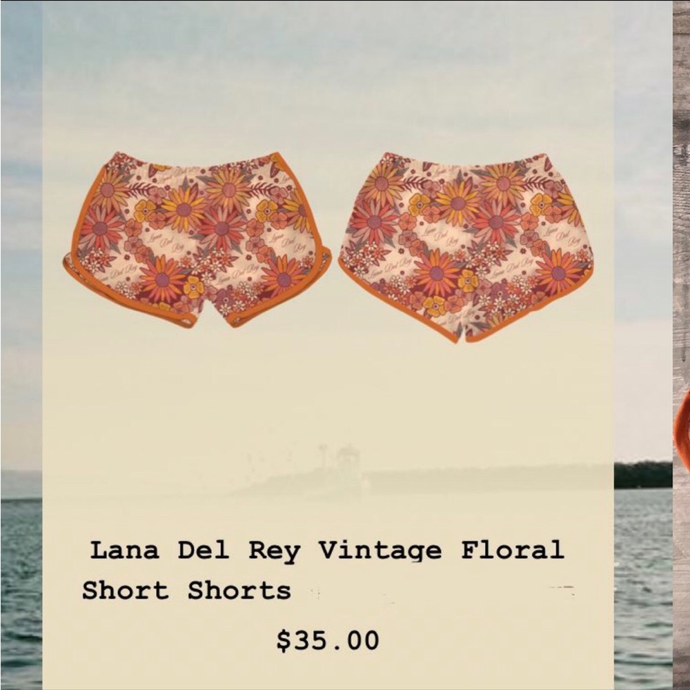 Lana Del Rey Floral Shorts